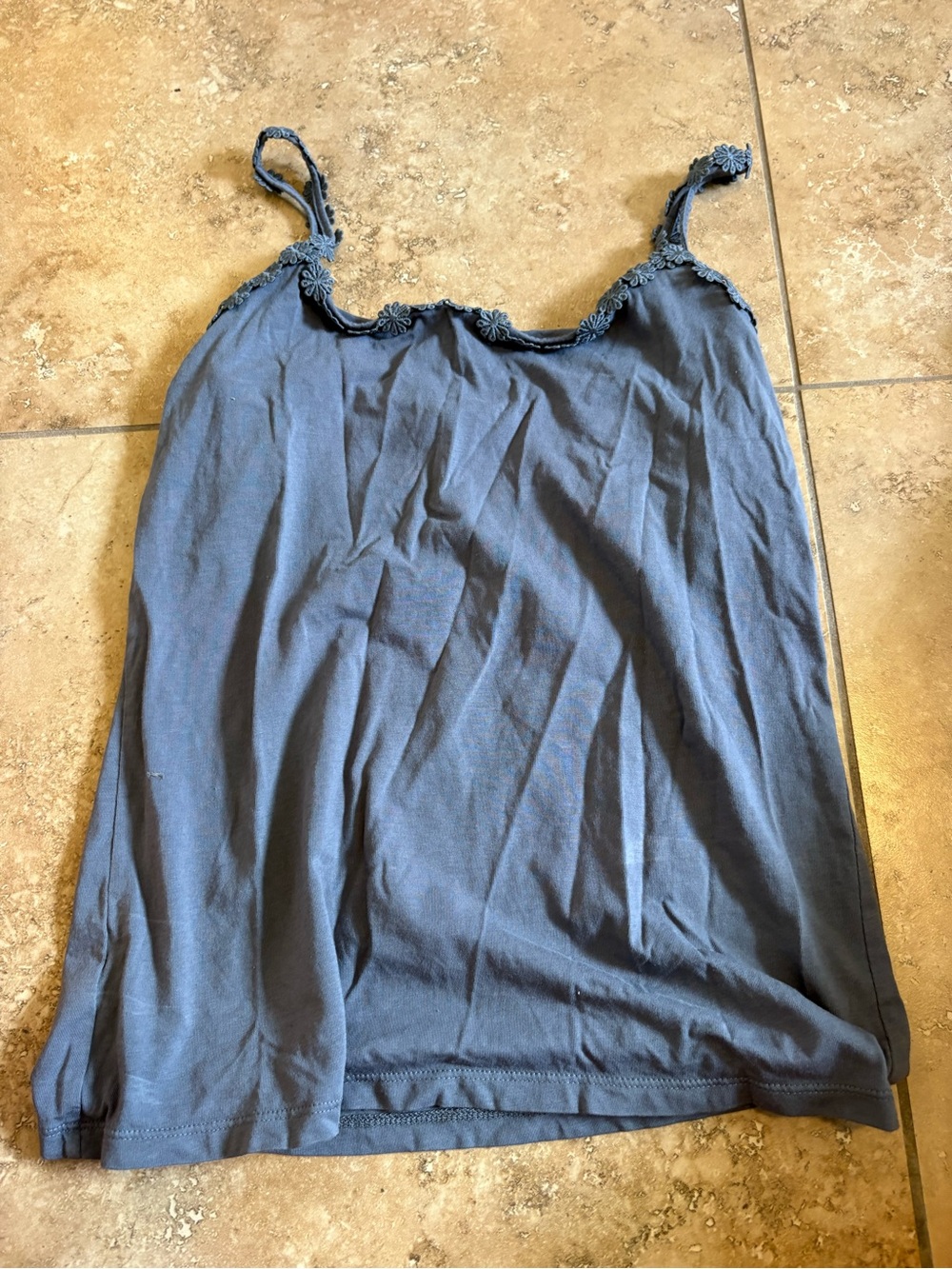 LOFT Flower-Trim Tank Top